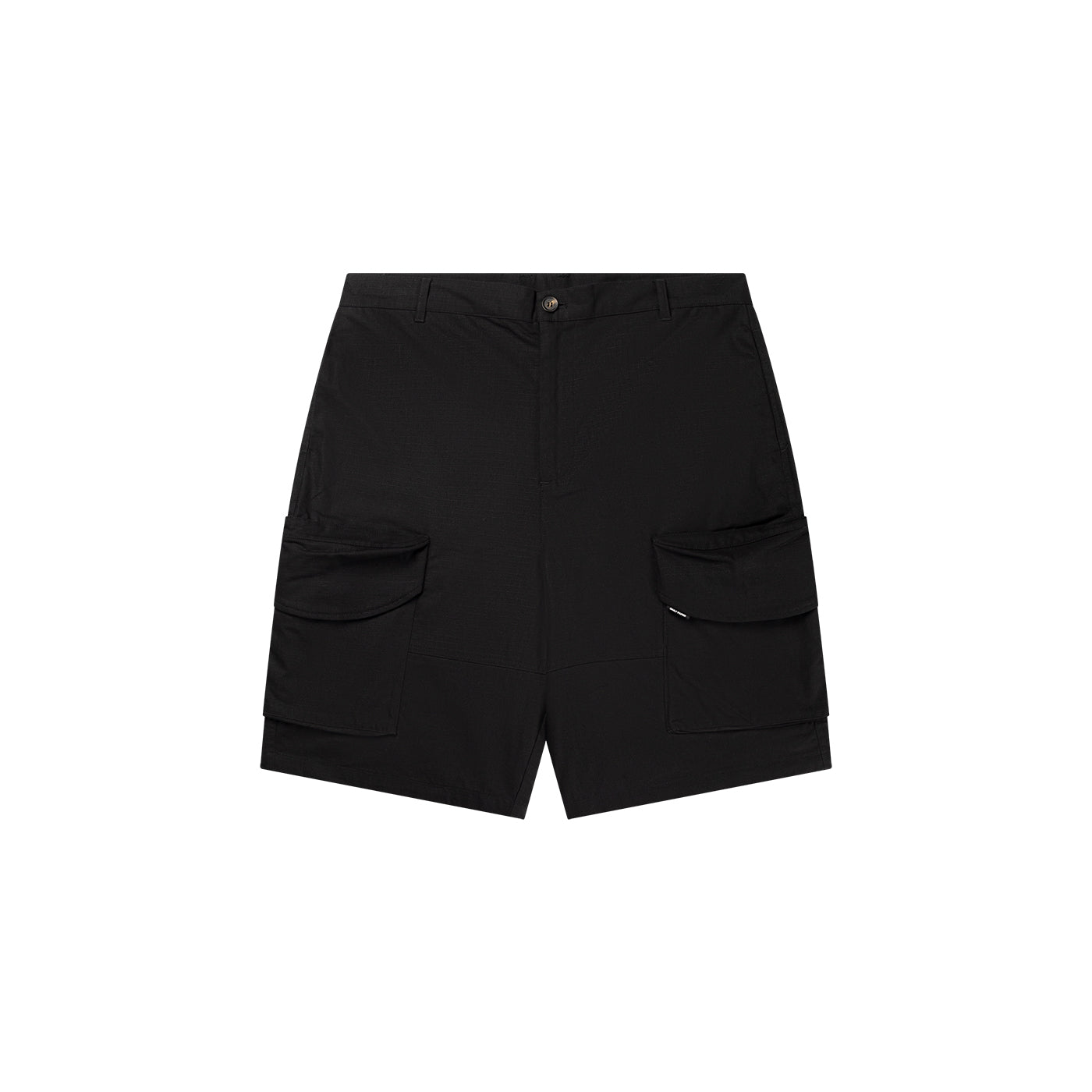 Black Oyster Cotton Cargo Shorts