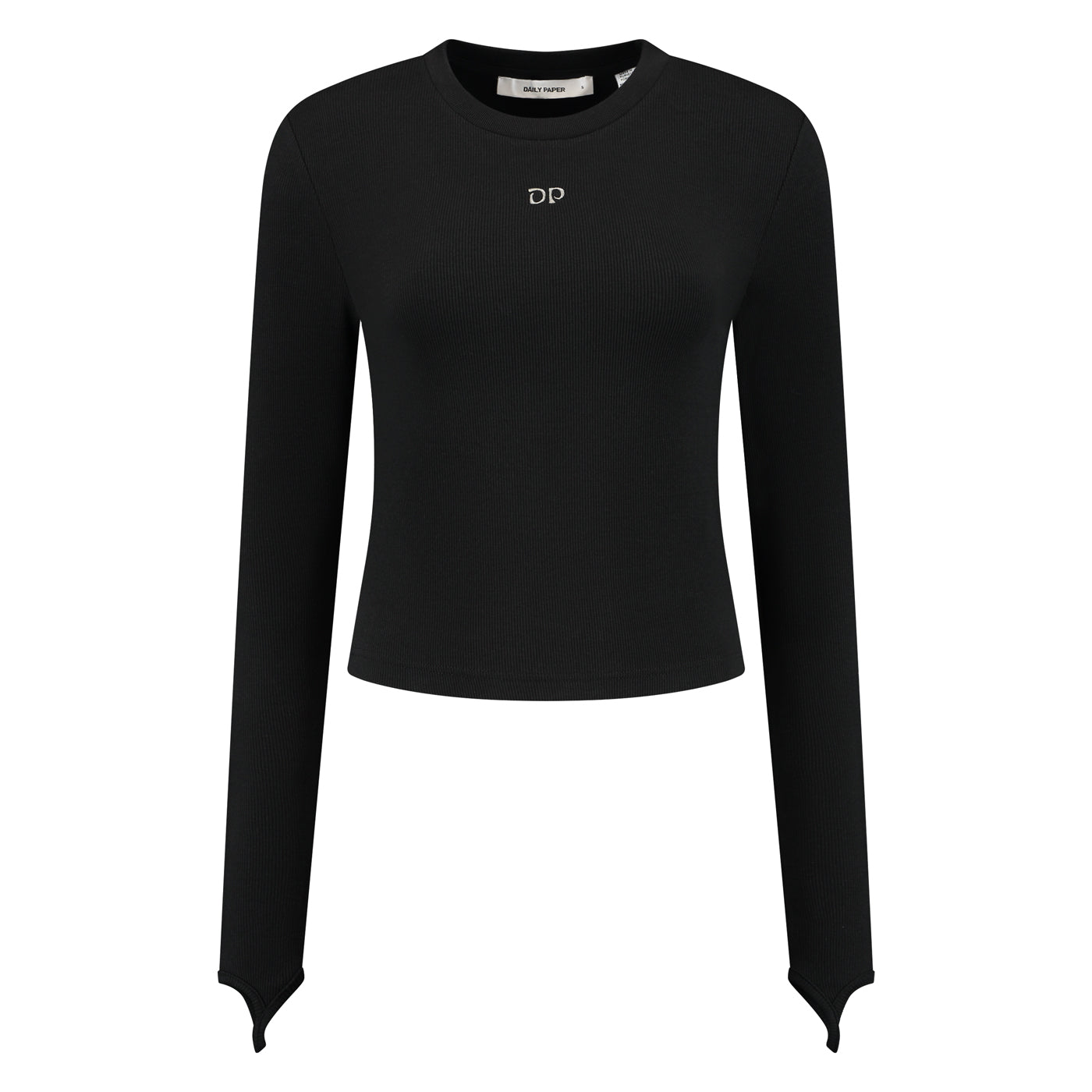 Black Logo Rib Top