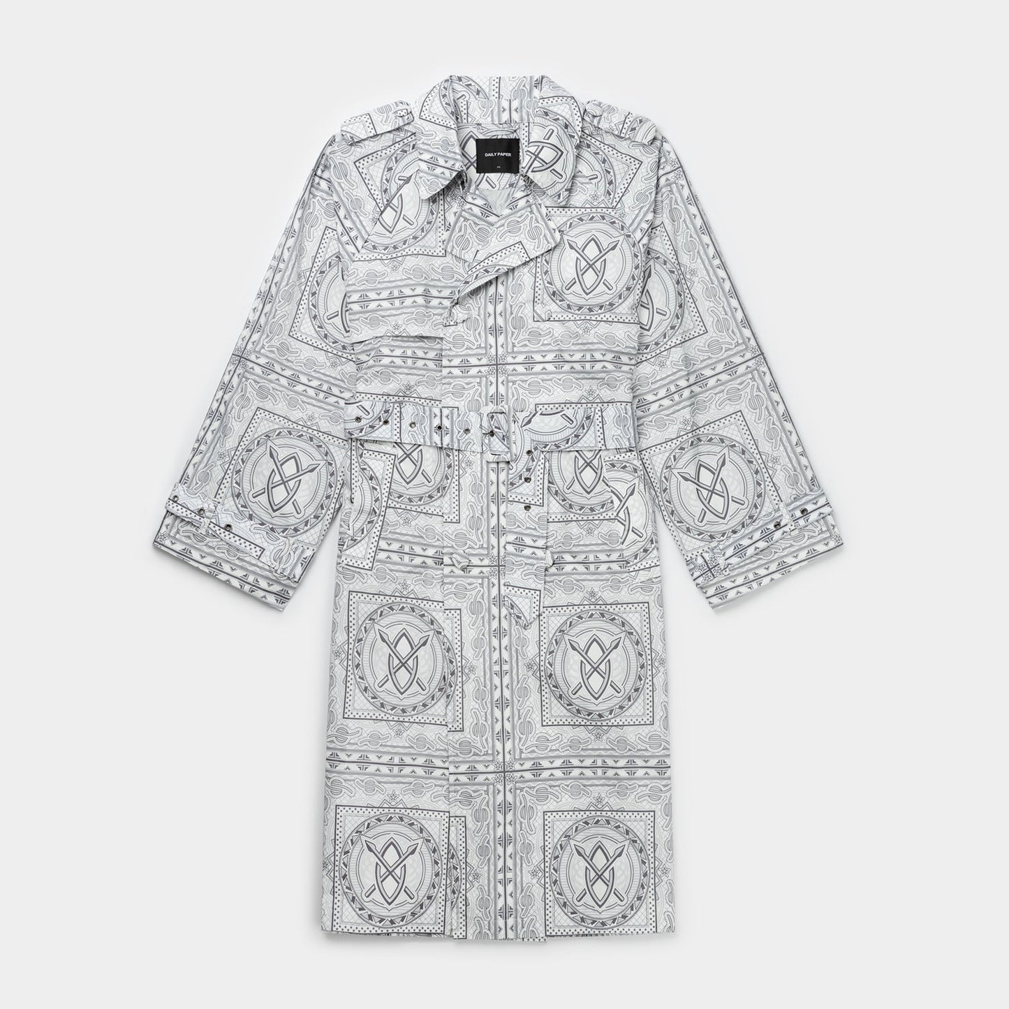 Grey Green Bandana Mamo Long Jacket