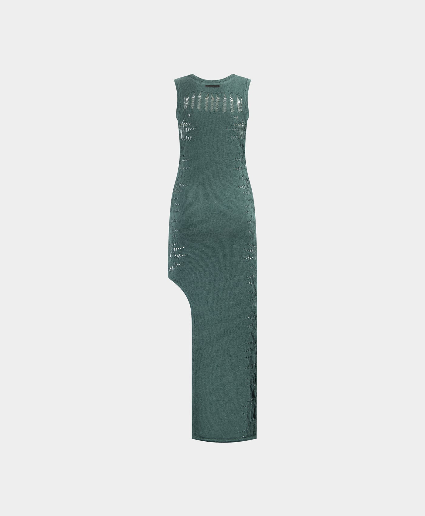 Bistro Green Asymmetric Ladder Dress