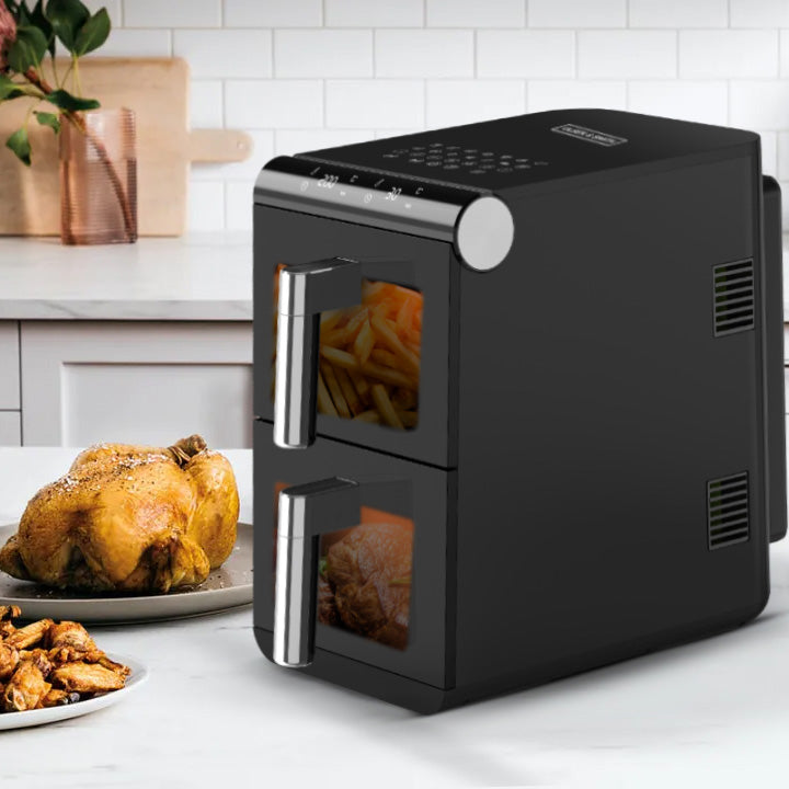 Olsen & Smith Dual Drawer Air Fryer | 11L XL, 1700W, LED, 13 Presets