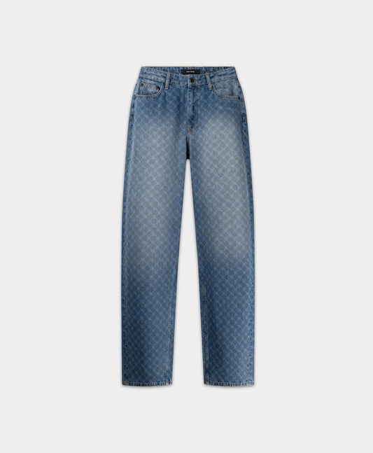 Blue Avery Monogram Jeans