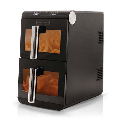 Olsen & Smith Dual Drawer Air Fryer | 11L XL, 1700W, LED, 13 Presets
