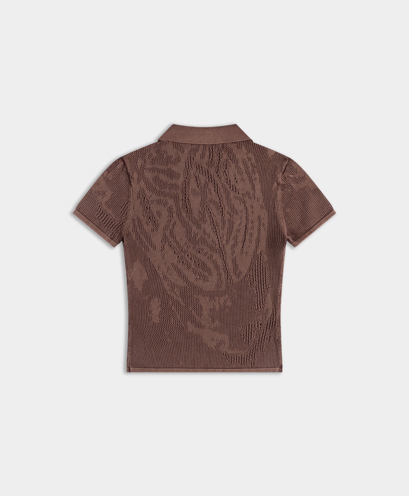 Bordeaux Red Braided Washed Polo