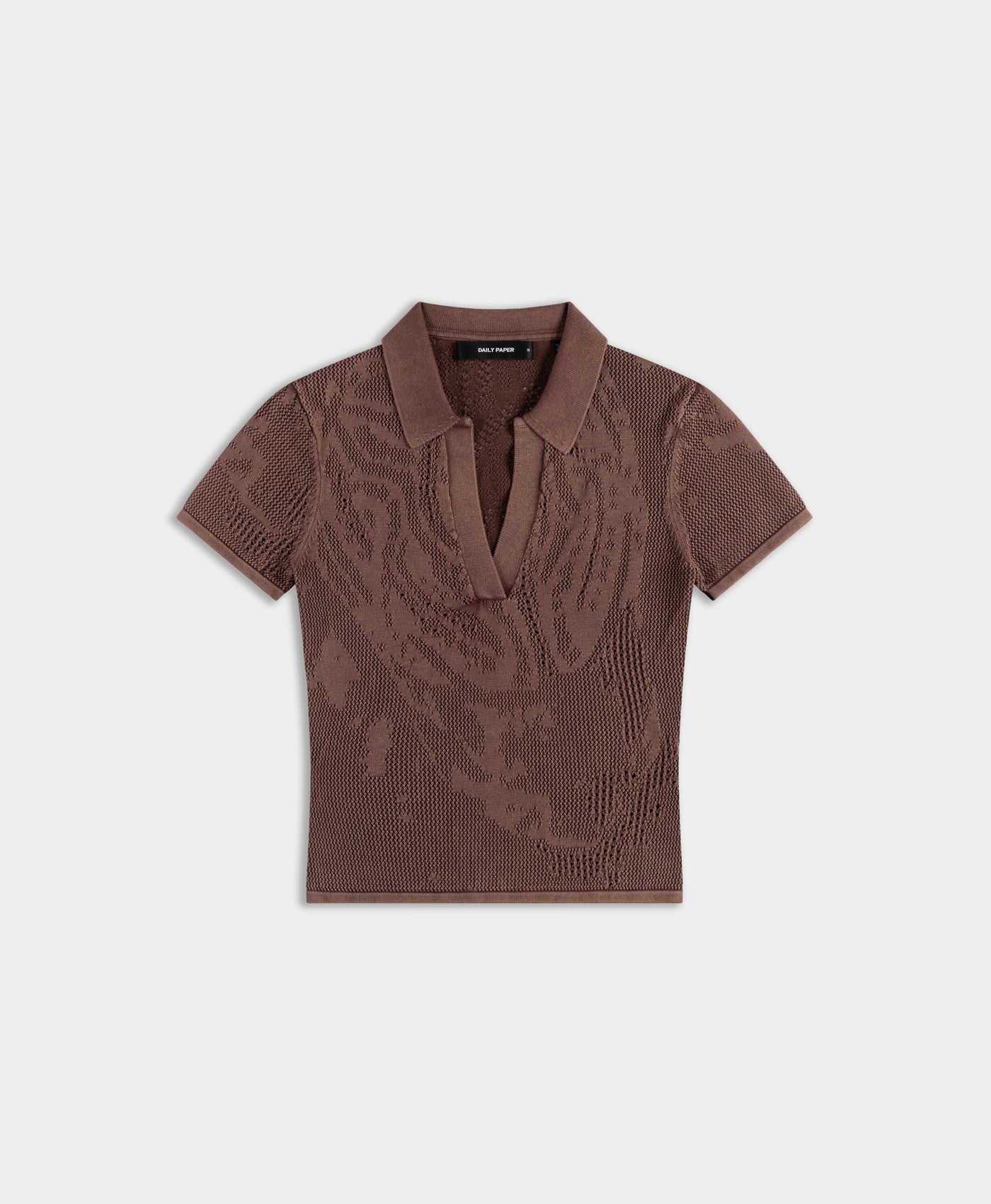 Bordeaux Red Braided Washed Polo