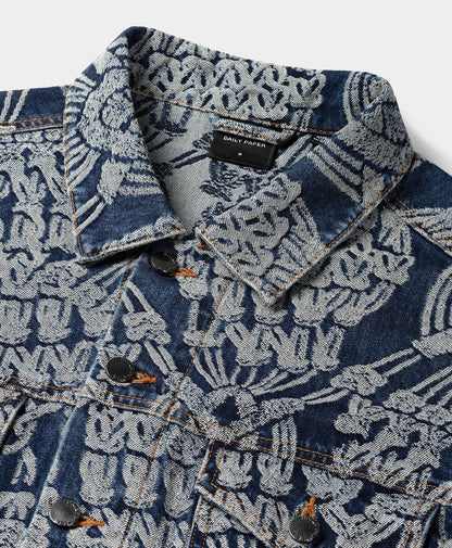 Dark Blue Denim Macrame Jacket