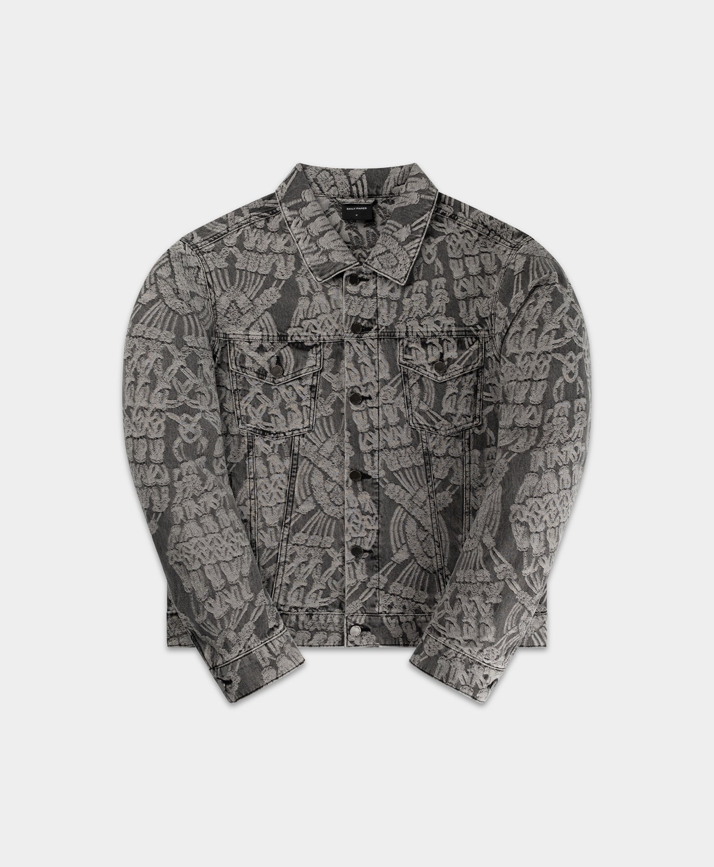 Grey Denim Macrame Jacket