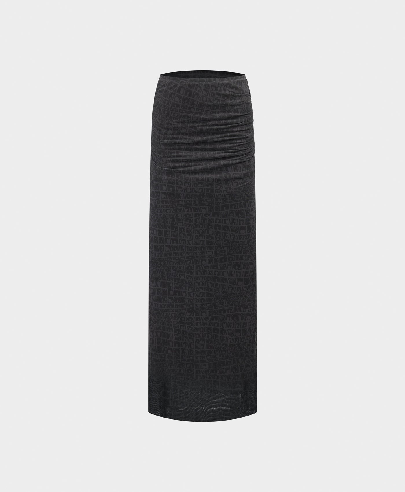 Black Oyster Digital Croc Skirt