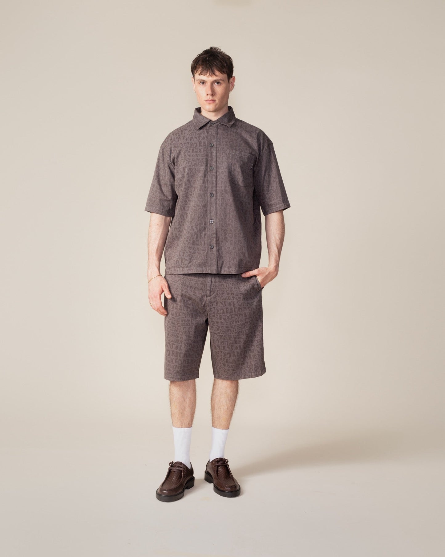 Black Oyster Digital Croc Shorts