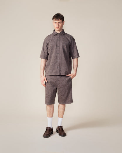 Black Oyster Digital Croc Shorts