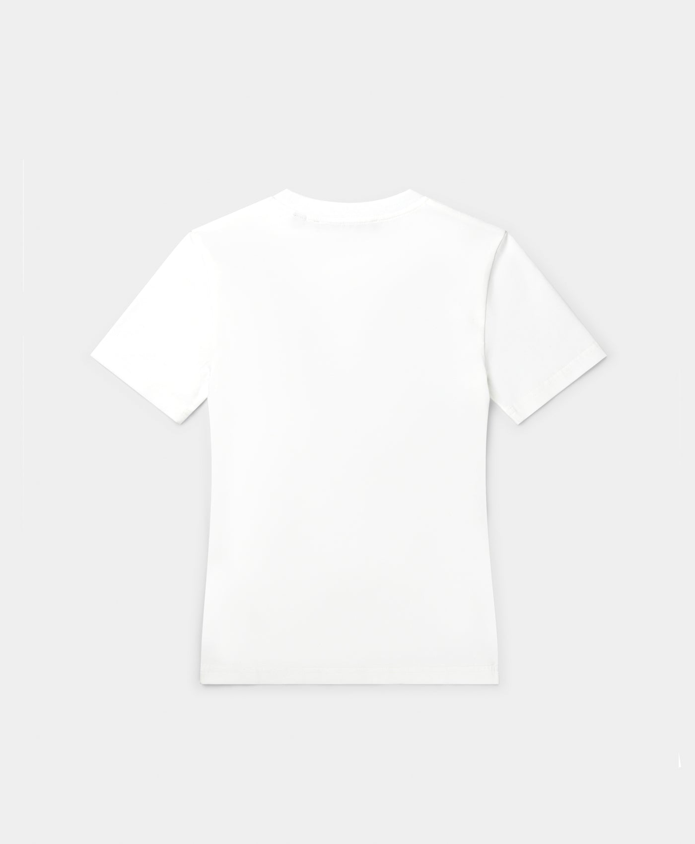 White Dotted Type Fitted T-Shirt