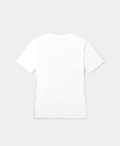 White Dotted Type Fitted T-Shirt