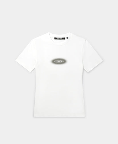 White Dotted Type Fitted T-Shirt