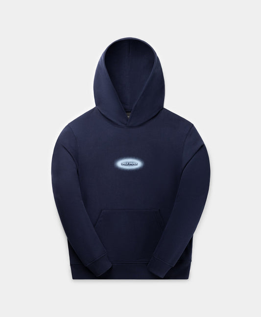 Maritime Blue Dotted Logo Hoodie