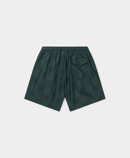 Bistro Green Dotted Monogram Swimshorts