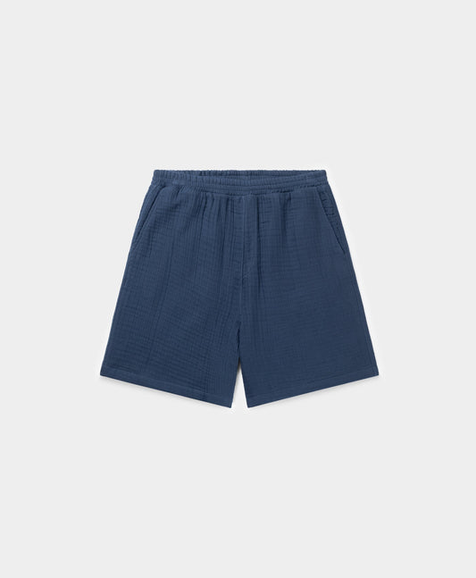 Pageant Blue Enzi Seersucker Shorts