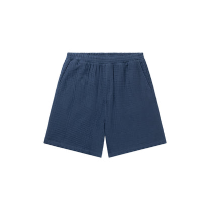 Pageant Blue Enzi Seersucker Shorts