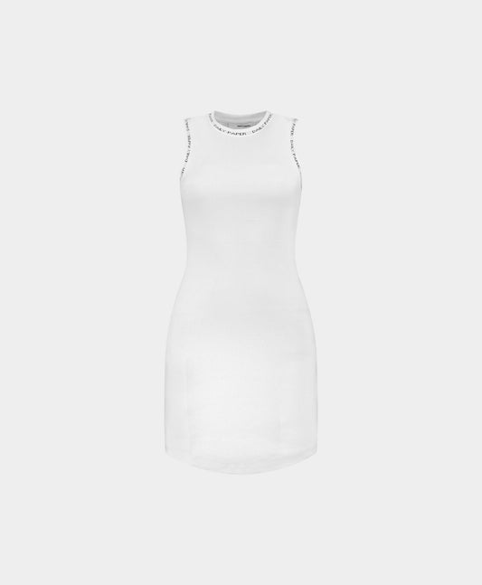 White Erib Tank Dress