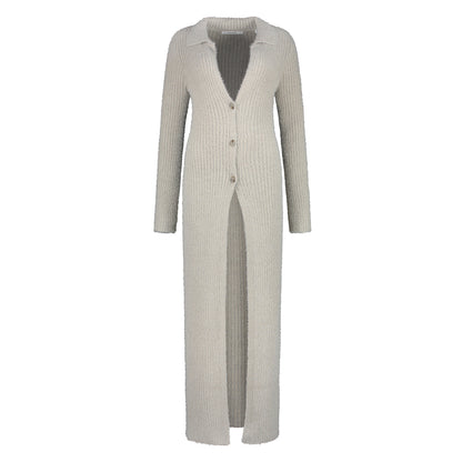 Ultimate Grey Fluffy Long Cardigan