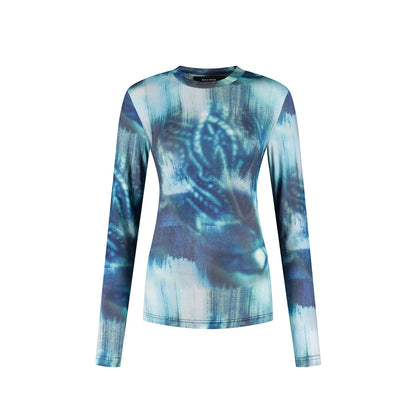 Blue Fitted Braid Longsleeve