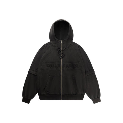 Black Garment Wash Jacket