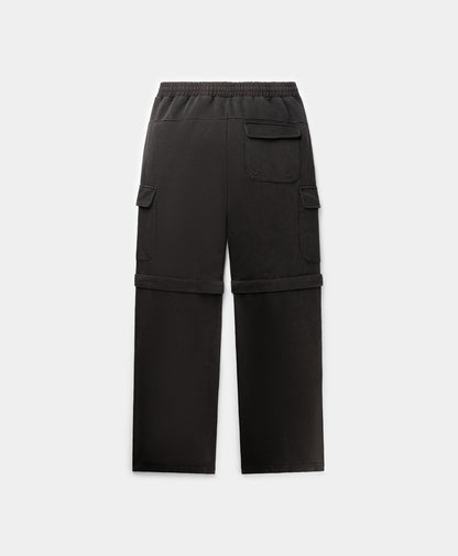 Black Garment Wash Pants