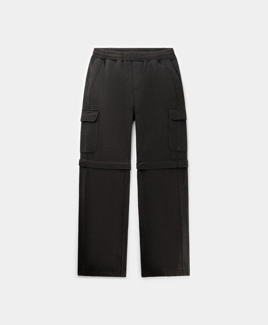 Black Garment Wash Pants
