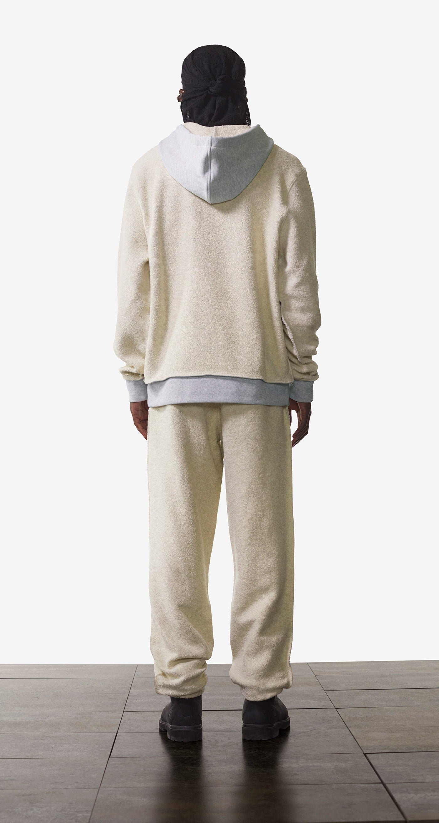 Grey Melange Off White Nemar Pants