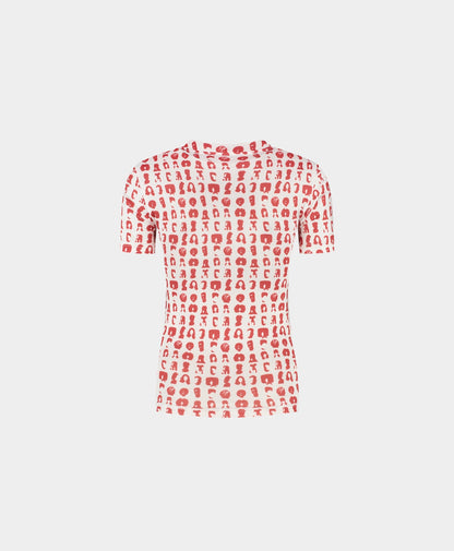 White Hair Grid Aop T-Shirt