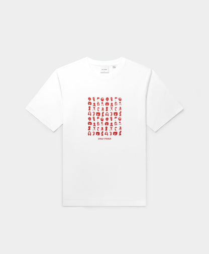White Hair Grid T-Shirt