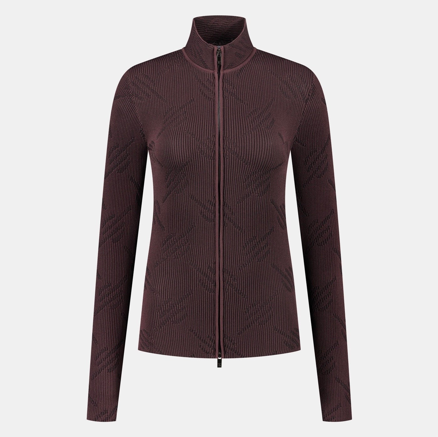 Roast Brown Knitted Monogram Cardigan