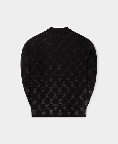 Black Kirabo Gradient Knit Boxy Cardigan