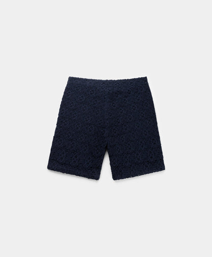 Maritime Blue Lace Shield Short