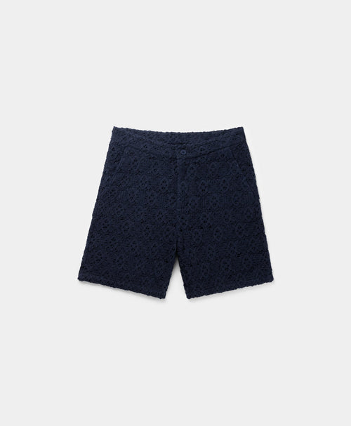 Maritime Blue Lace Shield Short