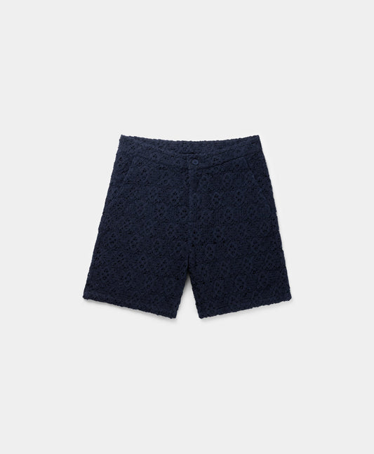 Maritime Blue Lace Shield Short