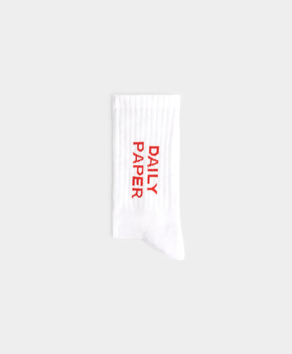 White/red Logotype Socks