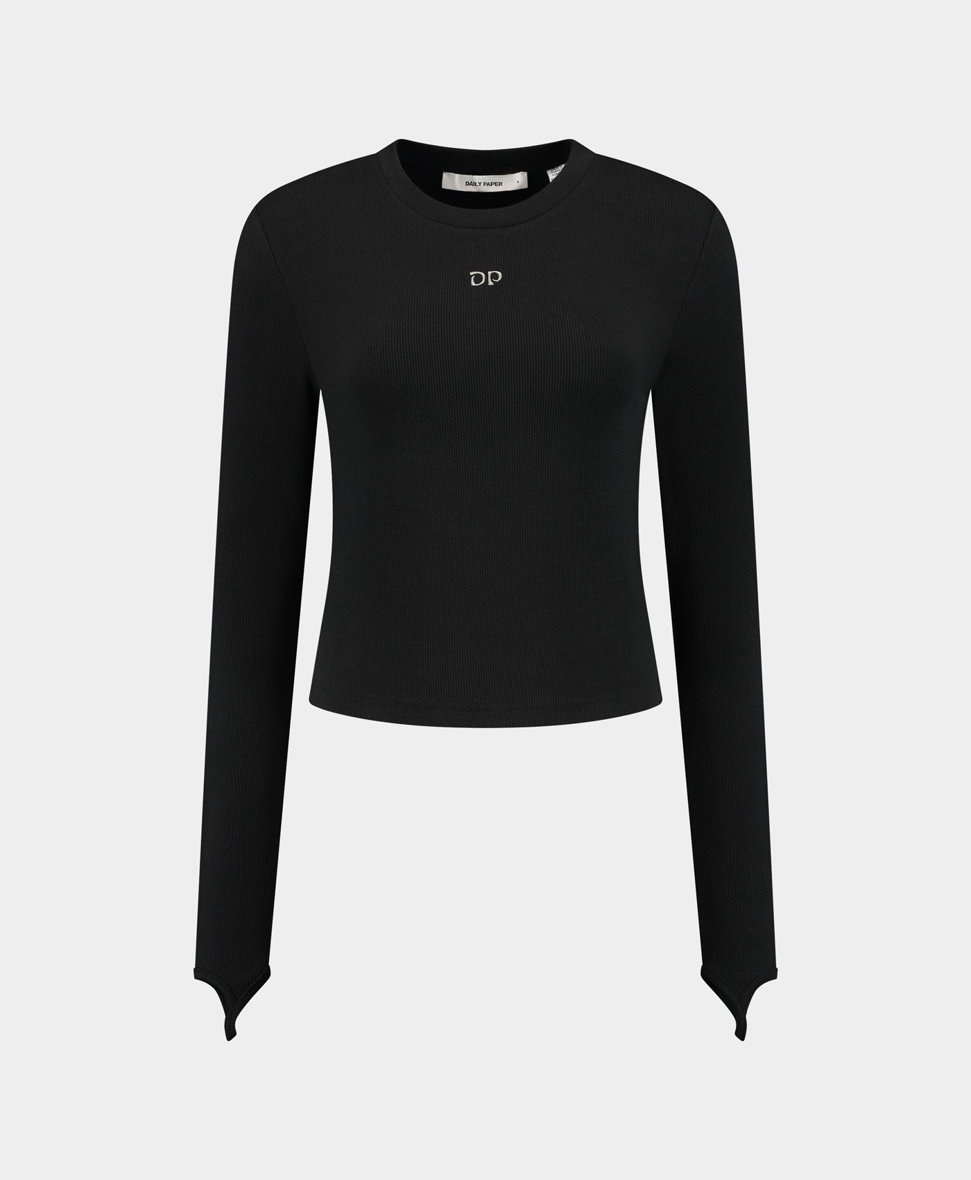Black Logo Rib Top