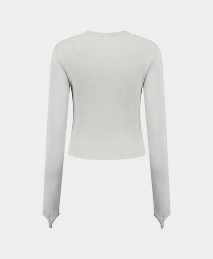 Ultimate Grey Logo Rib Top