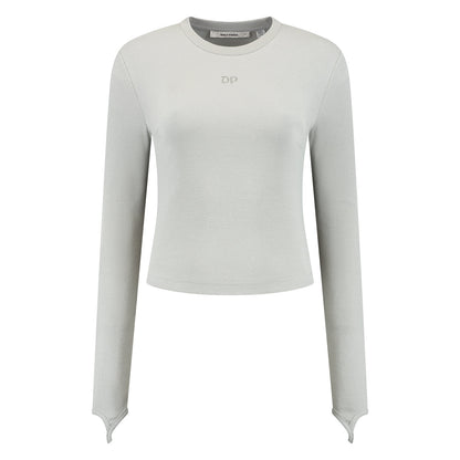 Ultimate Grey Logo Rib Top