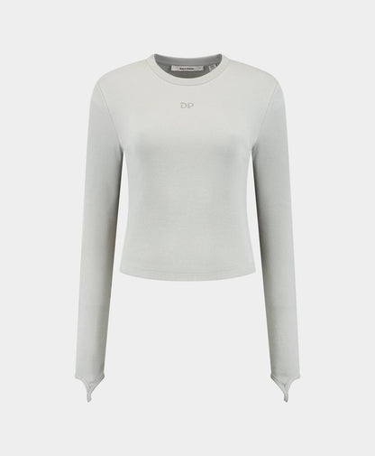 Ultimate Grey Logo Rib Top