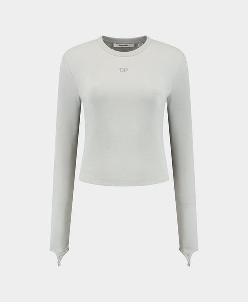 Ultimate Grey Logo Rib Top