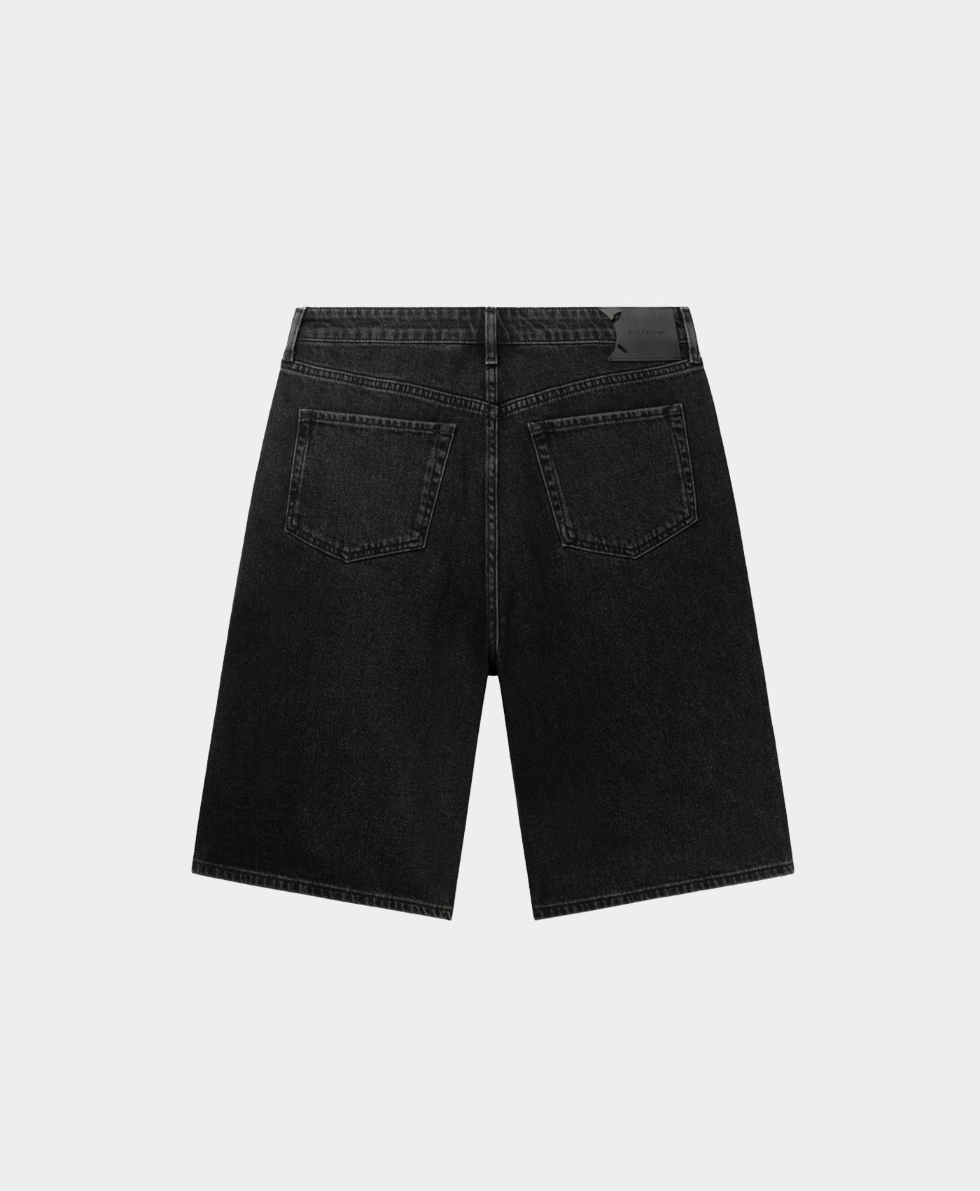 Black Laser Monogram Denim Shorts