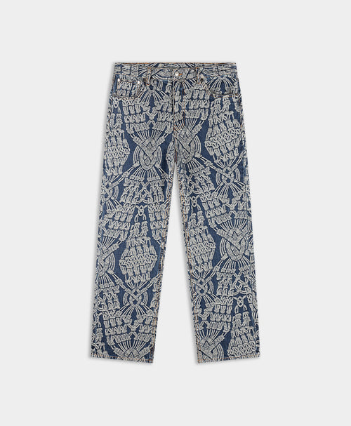 Dark Blue Macrame Amba Jeans