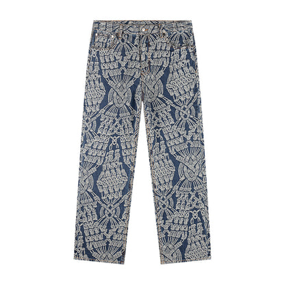 Dark Blue Macrame Amba Jeans