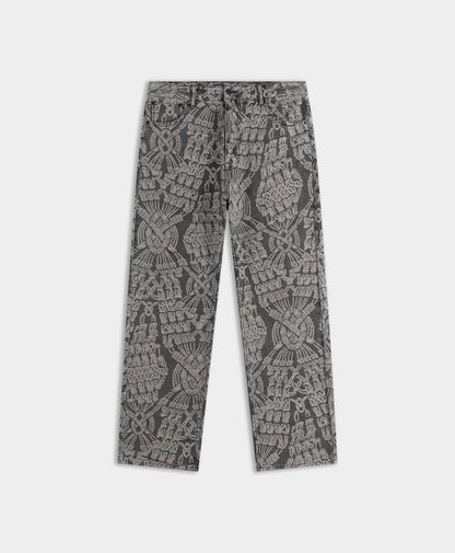 Grey Macrame Amba Jeans