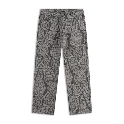 Grey Macrame Amba Jeans