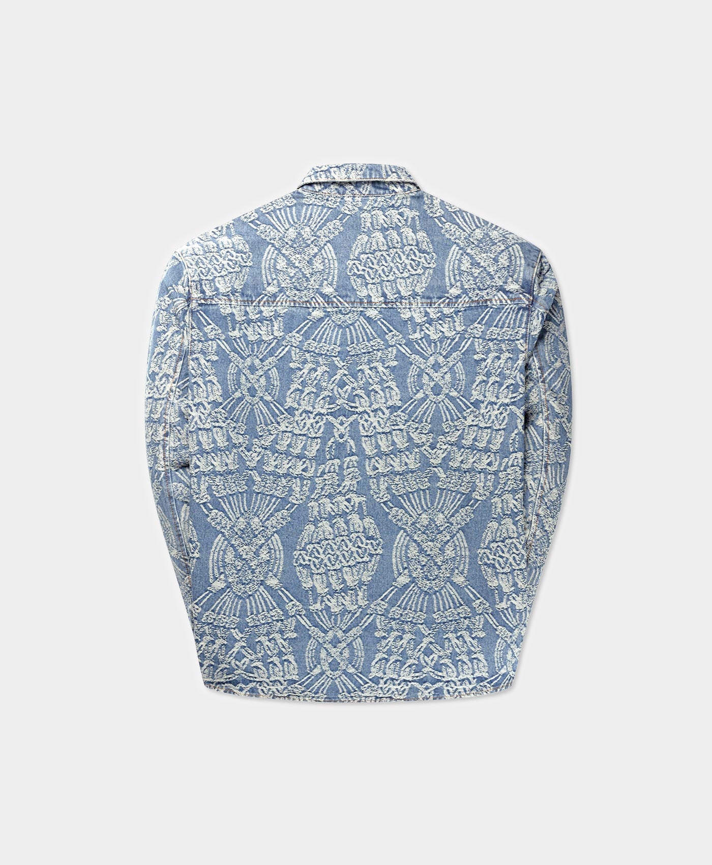 Mid Blue Macrame Rahul Shirt