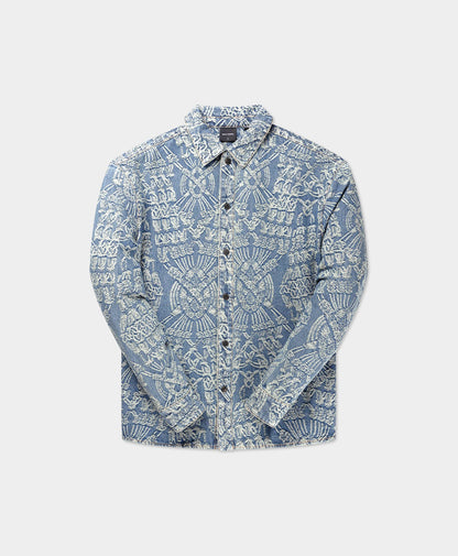 Mid Blue Macrame Rahul Shirt