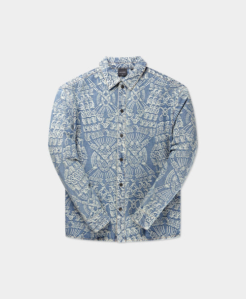 Mid Blue Macrame Rahul Shirt