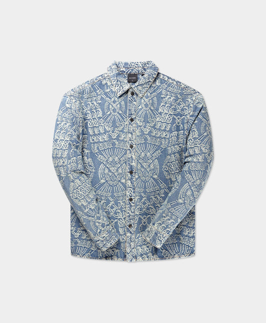 Mid Blue Macrame Rahul Shirt